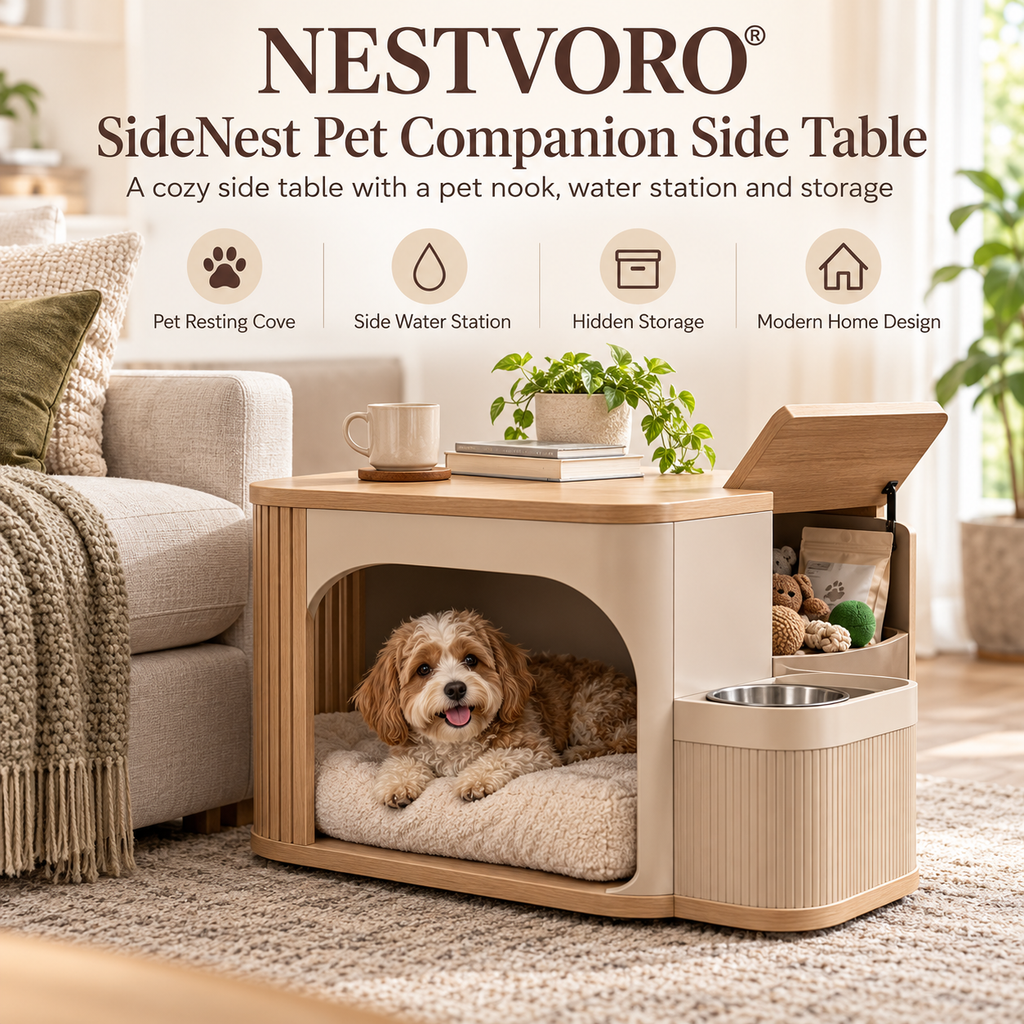 NESTVORO® SideNest Pet Companion Side Table