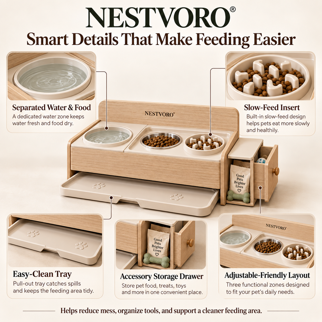 NESTVORO® DineNest Integrated Pet Feeding Station