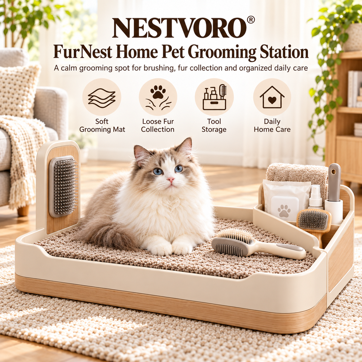NESTVORO® FurNest Home Pet Grooming Station