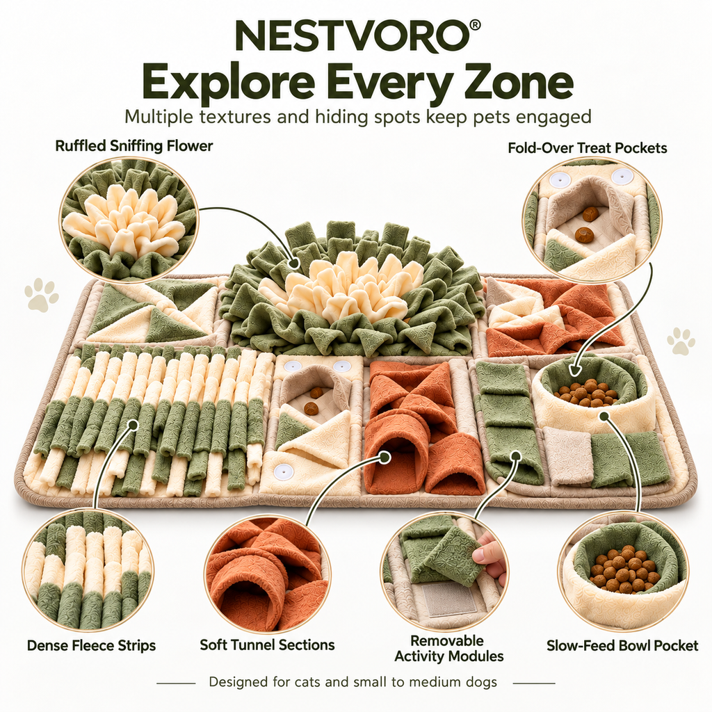 NESTVORO® SniffGarden Modular Pet Enrichment Mat