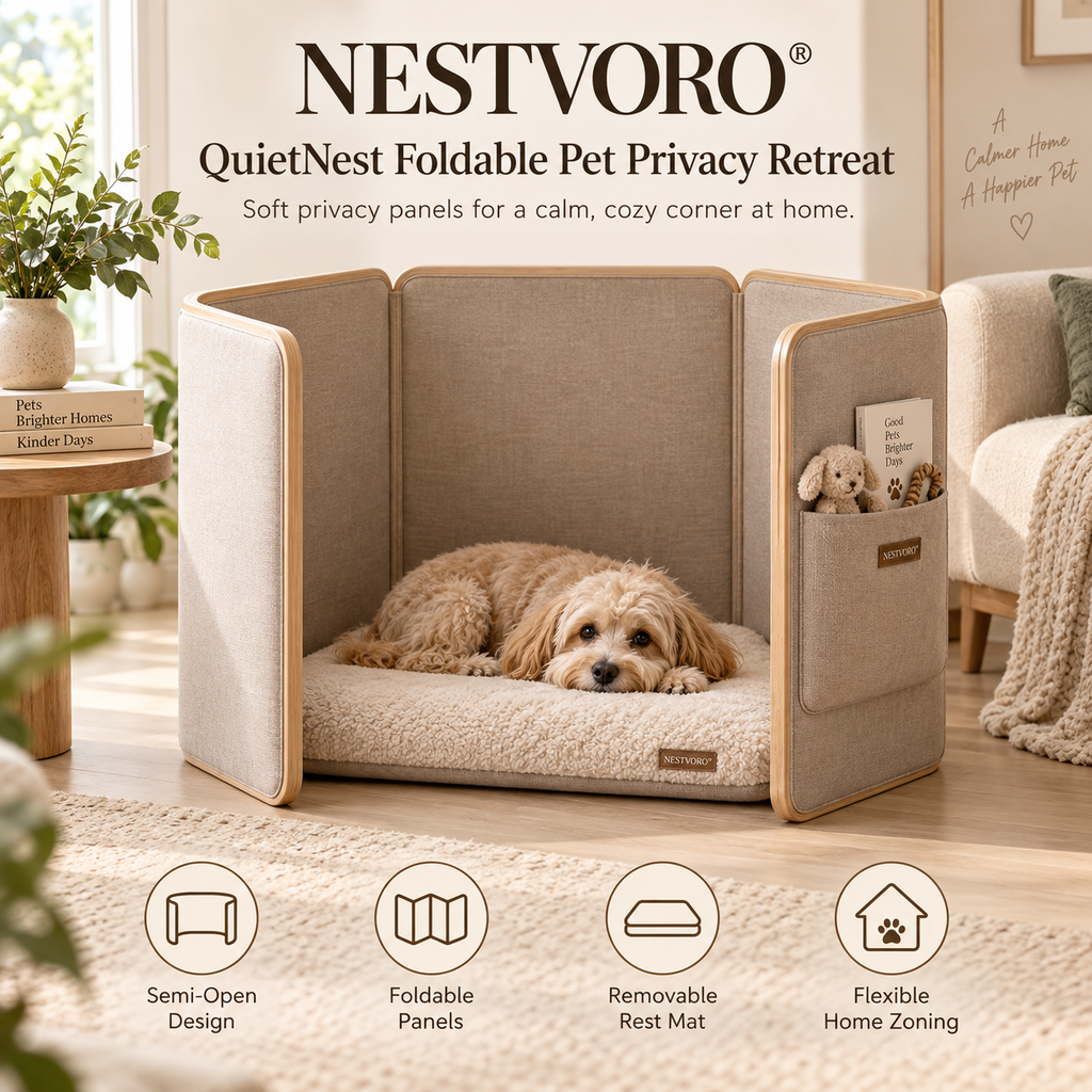 NESTVORO® QuietNest Foldable Pet Privacy Retreat