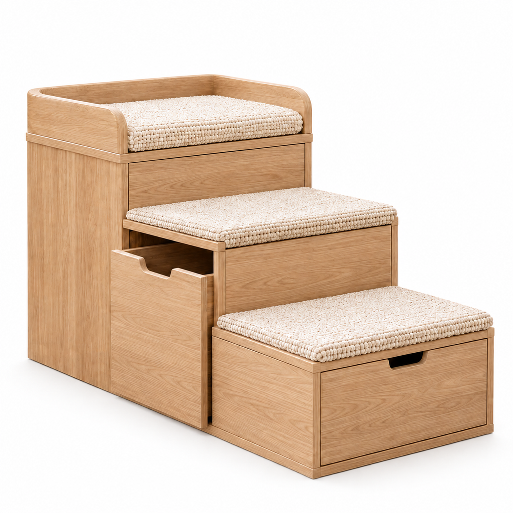 NESTVORO® StepNest Multi-Function Pet Step Storage Bench
