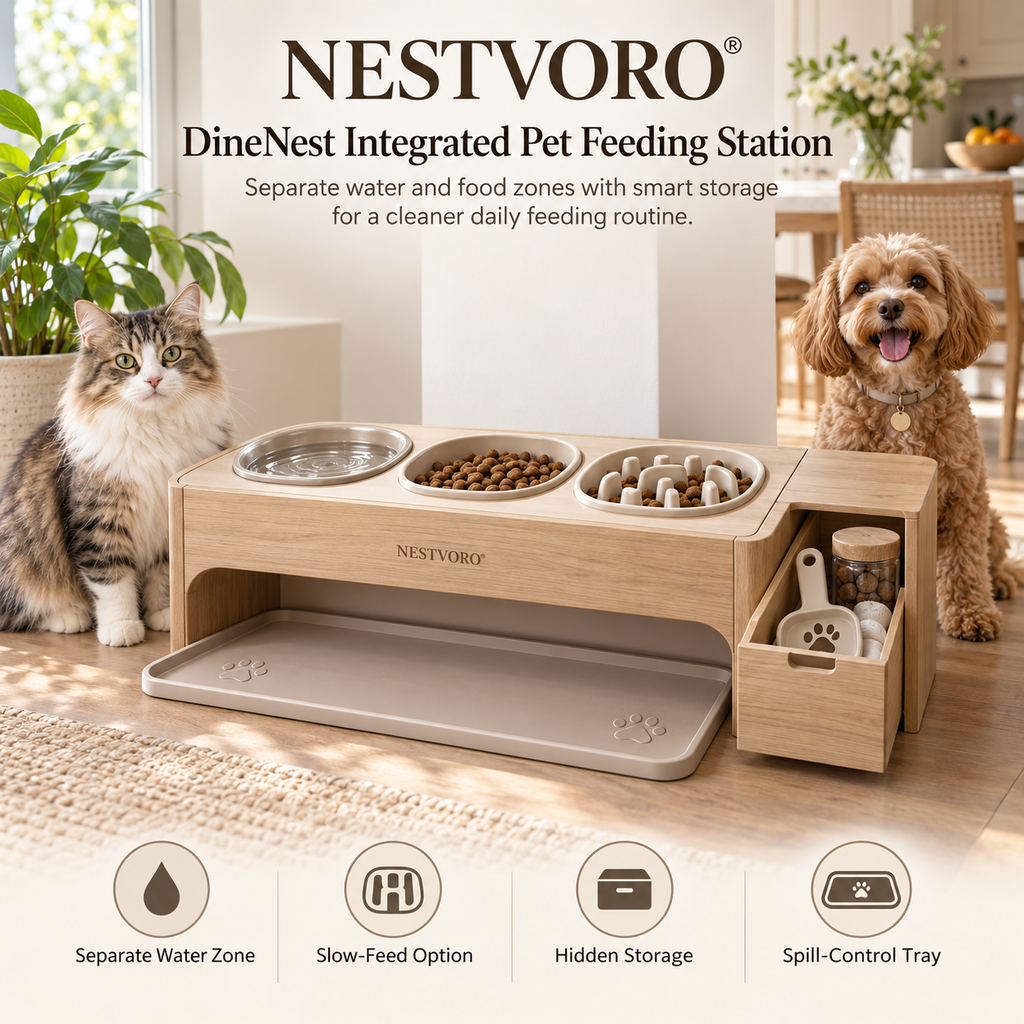 NESTVORO® DineNest Integrated Pet Feeding Station